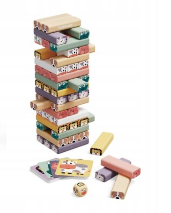 TOPBRIGHT DREWNIANA GRA ZRĘCZNOŚCIOWA WIEŻA JAKIE TO ZWIERZĘ? 36M+