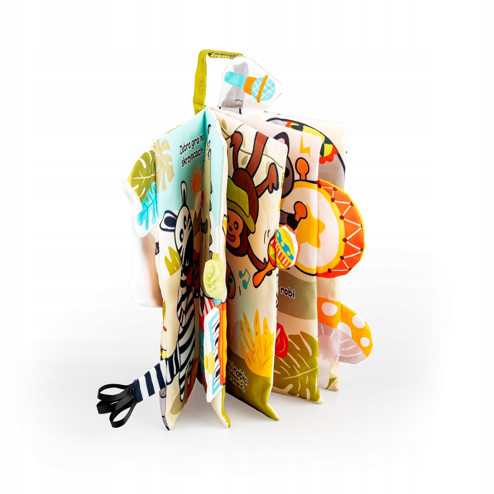 JOLLY BABY KSIĄŻKA KSIĄŻECZKA SENSORYCZNA ORKIESTRA Z DŻUNGLI 0M+