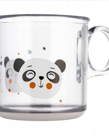 CANPOL KUBEK ANTYPOŚLIZGOWY Z UCHEM 170ML 12M+ TRANSPARENTNY