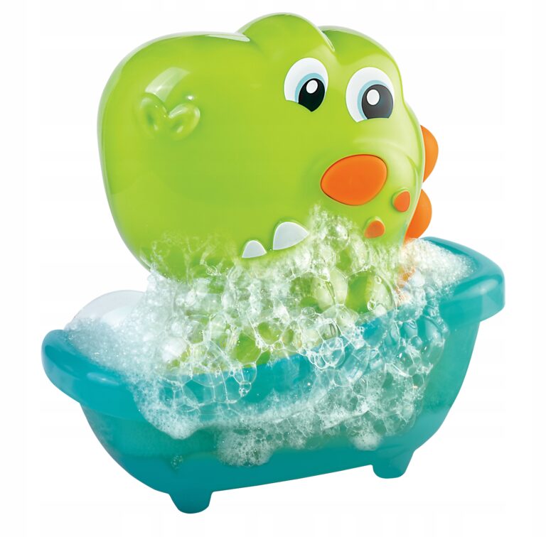 DUMEL ZABAWKA WODNA BĄBELKOWY DINUŚ NA PRZYSSAWKACH GENERTATOR PIANY