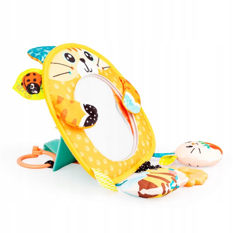 JOLLY BABY ZAWIESZKA SENSORYCZNA KOTEK Z LUSTERKIEM 0M+