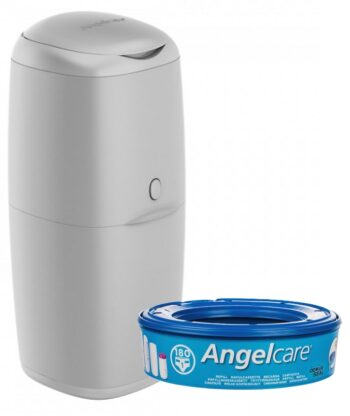 ANGELCARE POJEMNIK KOSZ KLASYCZNY NA PIELUCHU SZARY + 1 WKŁAD