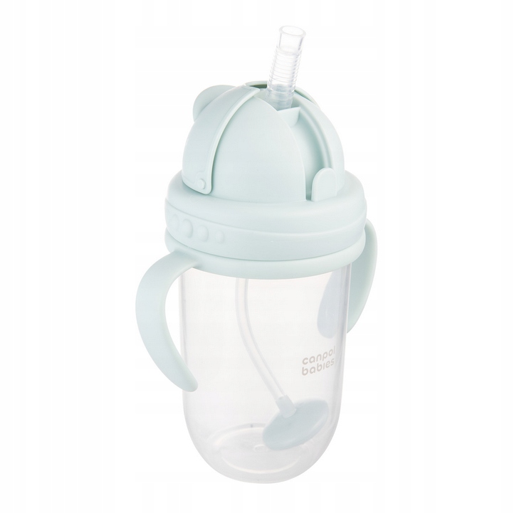 CANPOL KUBEK NIEKAPEK Z RURKĄ I ODWAŻNIKIEM 270ML ZIELONY