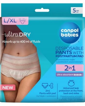CANPOL MAJTKI JEDNORAZOWE Z PODKŁADEM 2W1 ODDYCHAJĄCE I ULTRACHŁONNE L/XL 5