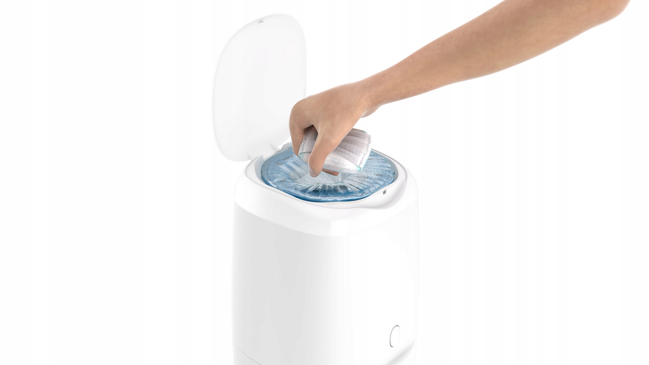 ANGELCARE POJEMNIK KOSZ NA PIELUCHY SZARY + 5 WKŁADÓW