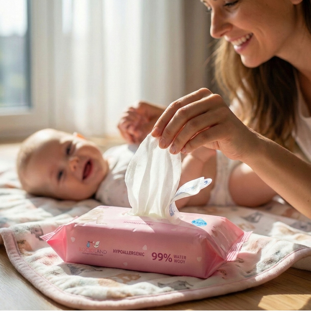 BOCIOLAND NAWILŻANE CHUSTECZKI DLA DZIECI 99% WODA 60SZT DO PIELĘGNACJI