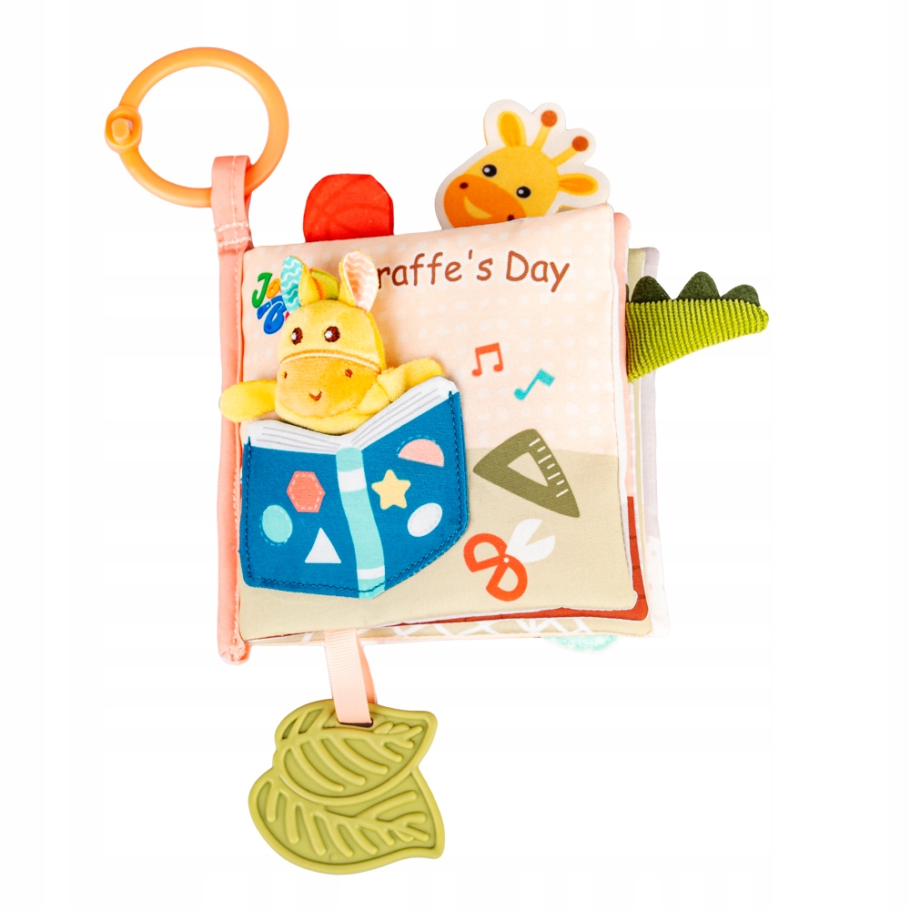 JOLLY BABY KSIĄŻKA KSIĄŻECZKA SENSORYCZNA DZIEŃ ŻYRAFY 0M+