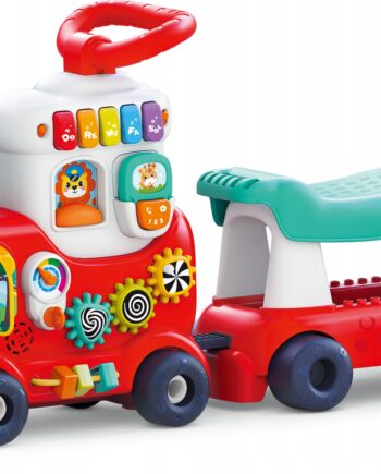 DUMEL JEŹDZIK POCIĄG Z WAGONIKIEM 4W1 4 SPOSOBY ZABAWY 12M+