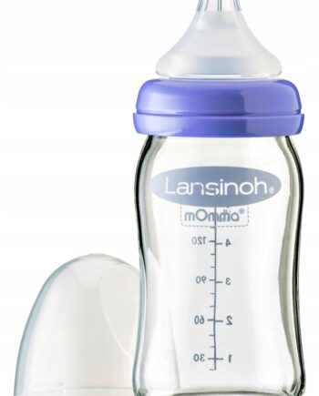 LANSINOH BUTELKA SZKLANA SMOCZEK WOLNY NaturalWave 160ml