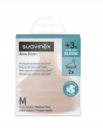 SUAVINEX SMOCZEK ZERO ZERO ŚREDNI PRZEPŁYW 2X 3M+ KOLOR MEDIUM