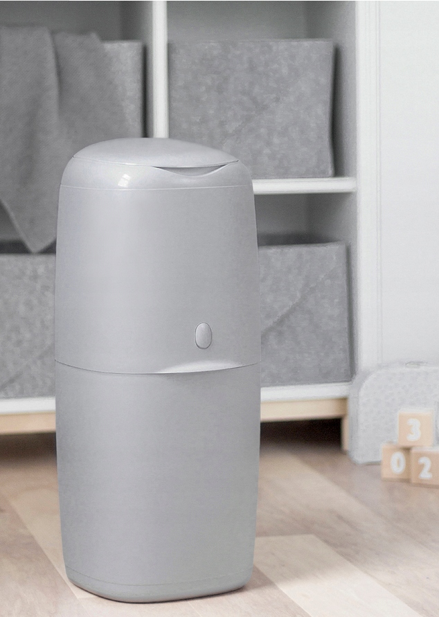 ANGELCARE POJEMNIK KOSZ NA PIELUCHY SZARY + 5 WKŁADÓW