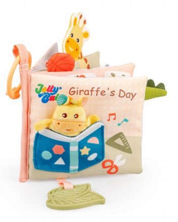 JOLLY BABY KSIĄŻKA KSIĄŻECZKA SENSORYCZNA DZIEŃ ŻYRAFY 0M+