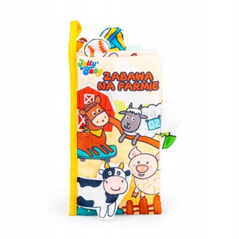 JOLLY BABY KSIĄŻKA KSIĄŻECZKA SENSORYCZNA ZABAWA NA FARMIE 0M+