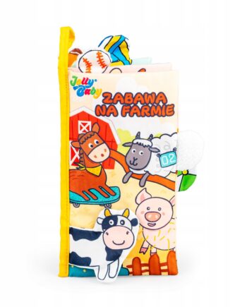 JOLLY BABY KSIĄŻKA KSIĄŻECZKA SENSORYCZNA ZABAWA NA FARMIE 0M+