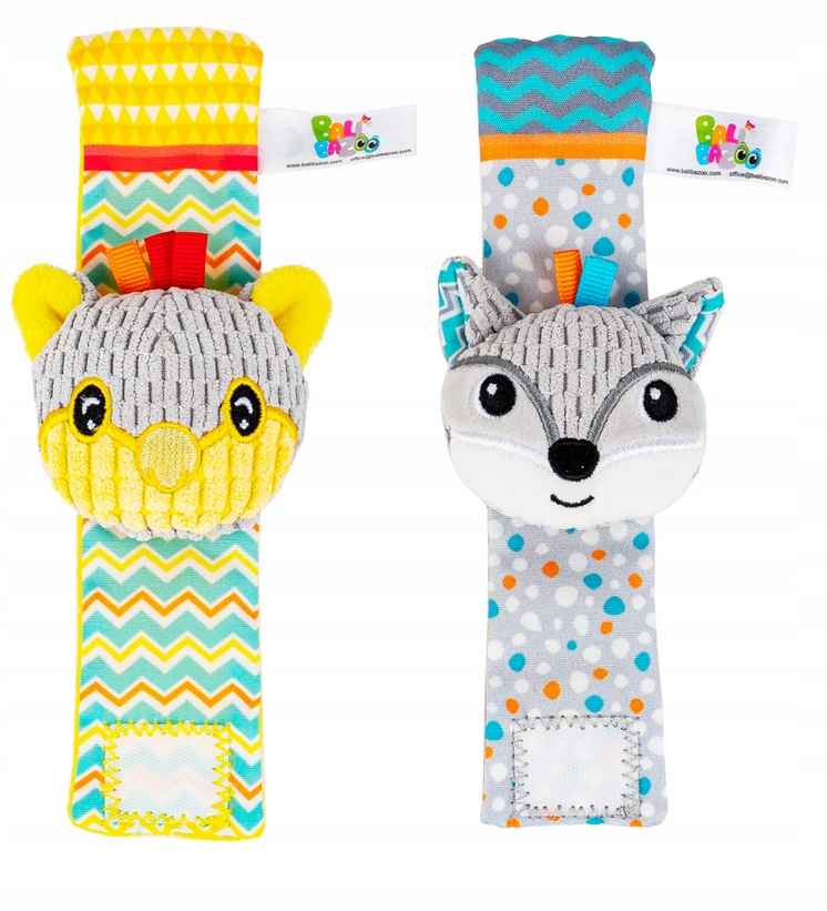 BALIBAZOO GRZECHOTKA NA RĄCZKĘ ZWIERZĄTKA 2 SZTUKI 0M+