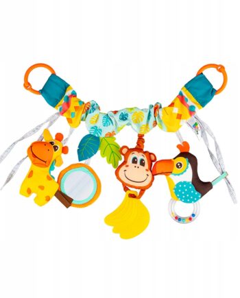 BALIBAZOO ZAWIESZKA SENSORYCZNA DO WÓZKA KOLOROWA DŻUNGLA 0M+