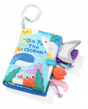 BABYONO KSIĄŻECZKA KSIĄŻKA SENSORYCZNA Z ZAWIESZKĄ GO TO THE OCEAN 0M+