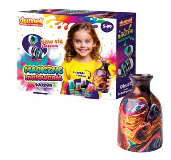 DUMEL MAGICZNE MALOWANIE - WAZON ZESTAW DO MALOWANIA FARBY 4X15ML