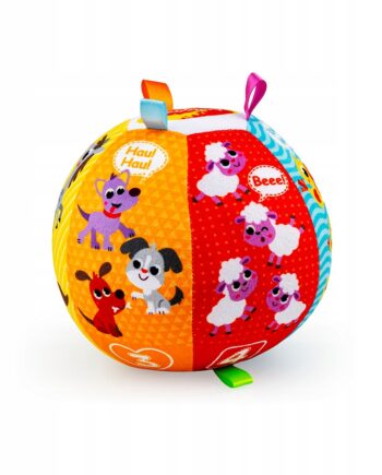 DUMEL PIŁKA PEŁNA DŹWIĘKÓW MELODIE OBRAZKI ZWIERZĄT 3M+