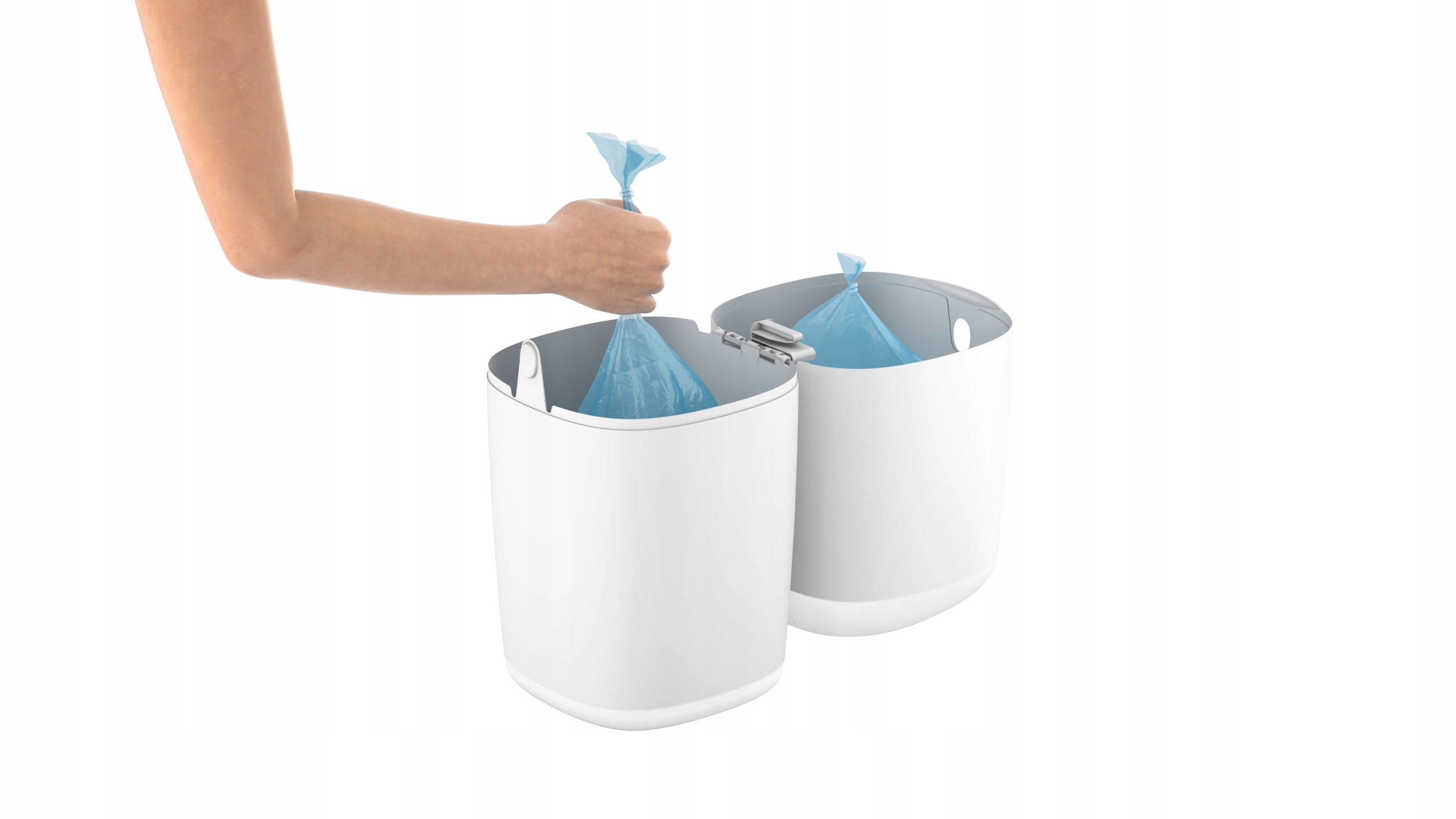 ANGELCARE POJEMNIK KOSZ KLASYCZNY NA PIELUCHU SZARY + 1 WKŁAD