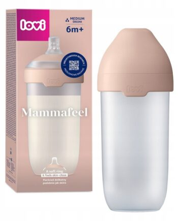 LOVI BUTELKA DO KARMIENIA MAMMAFEEL 330ML ZE SMOCZKIEM 6M+