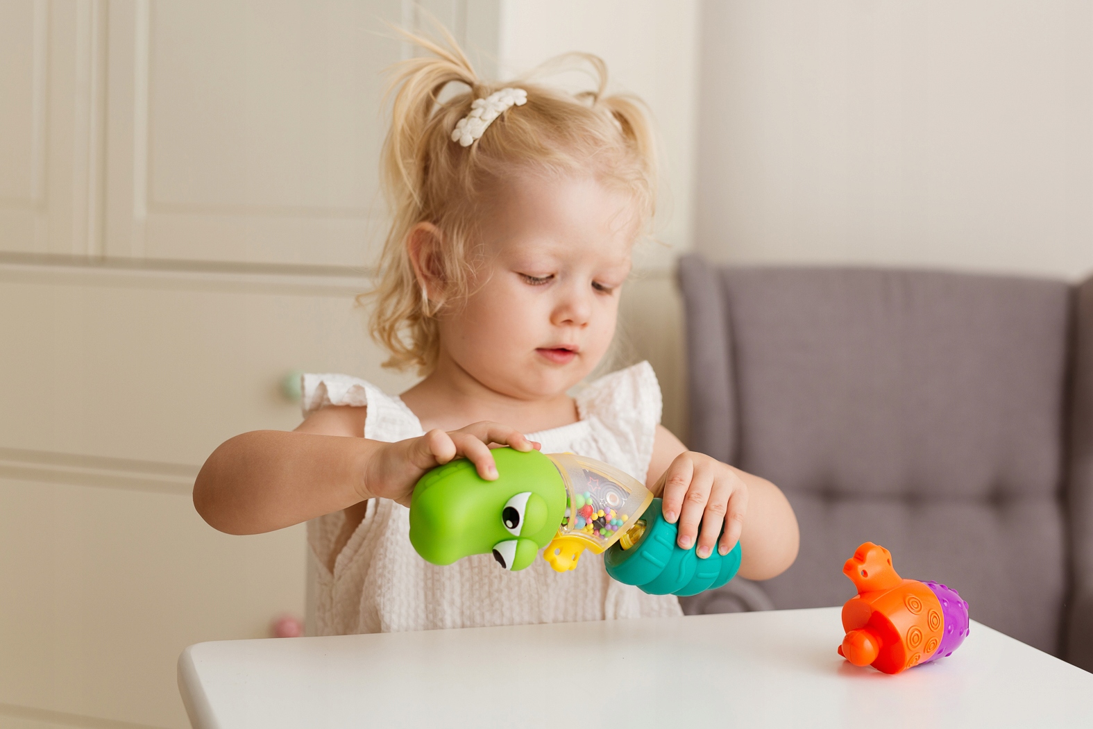 DUMEL KROKODYL SKŁADACZEK ZABAWKA SENSORYCZNA 6M+