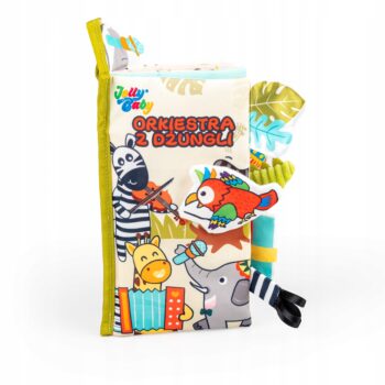 JOLLY BABY KSIĄŻKA KSIĄŻECZKA SENSORYCZNA ORKIESTRA Z DŻUNGLI 0M+