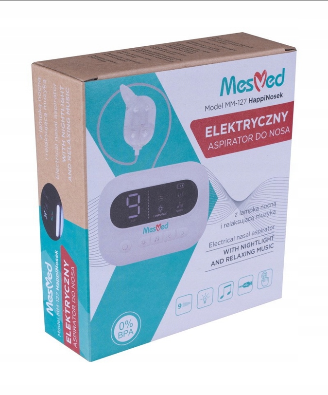 MESMED ELEKTRYCZNY ASPIRATOR DO NOSA DLA DZIECI HAPPINOSEK MM-127