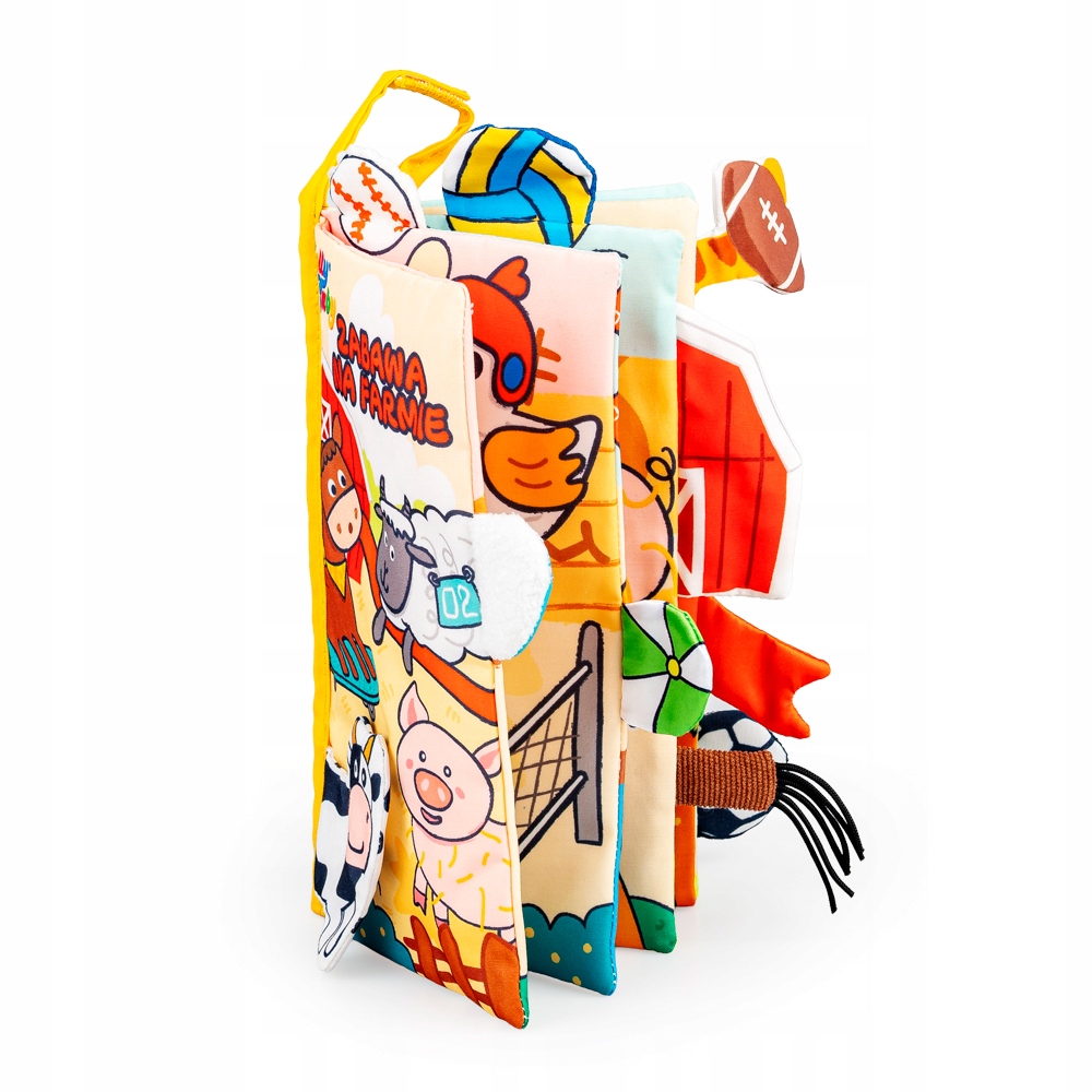 JOLLY BABY KSIĄŻKA KSIĄŻECZKA SENSORYCZNA ZABAWA NA FARMIE 0M+