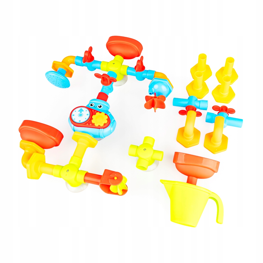 DUMEL ZABAWKA WODNA MEGA HYDRAULIK PRZYSSAWKI DO WANNY 30 ELEMENTÓW