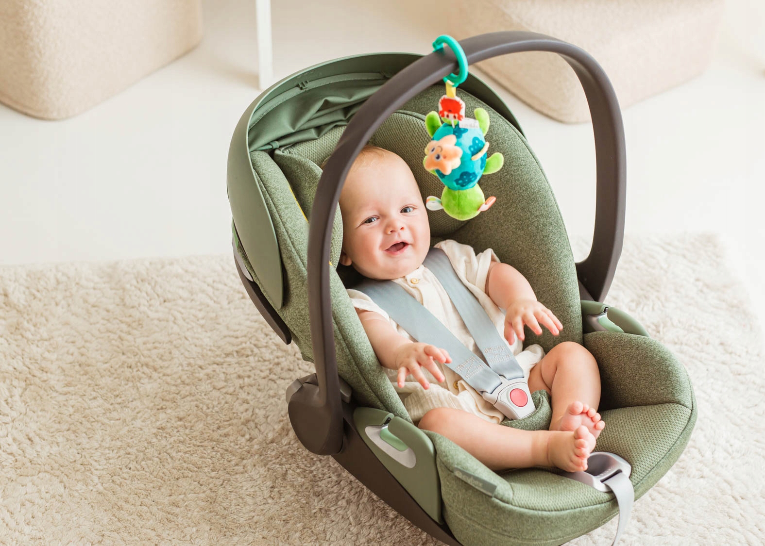 JOLLY BABY ZAWIESZKA SENSORYCZNA ŻÓŁWIK STAŚ Z WIBRACJĄ 0M+