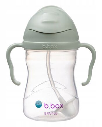 B.box INNOWACYJNY KUBEK BIDON Z OBCIĄŻONĄ SŁOMKĄ 240ML SZAŁWIOWY