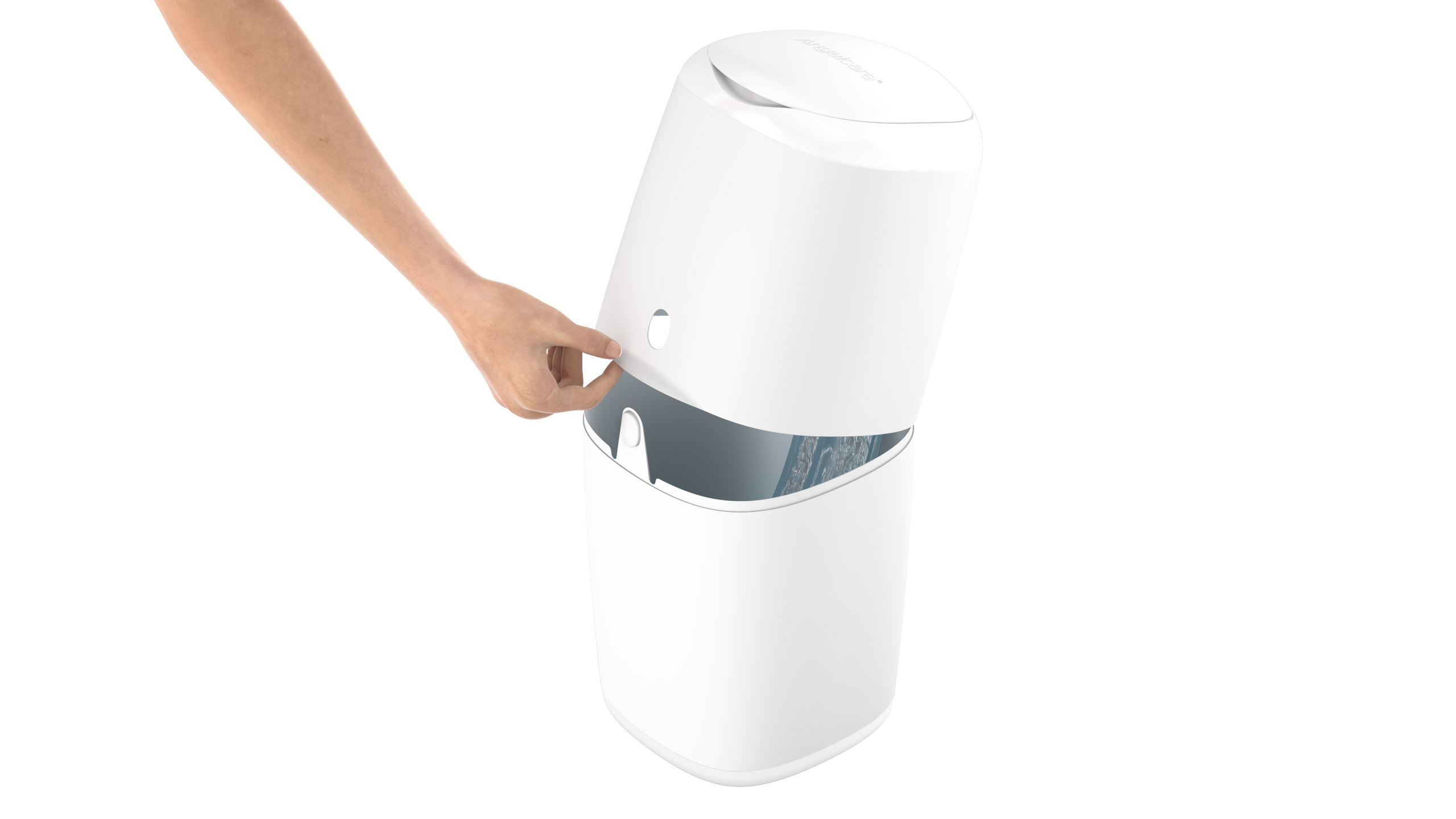 ANGELCARE POJEMNIK KOSZ NA PIELUCHY SZARY + 5 WKŁADÓW