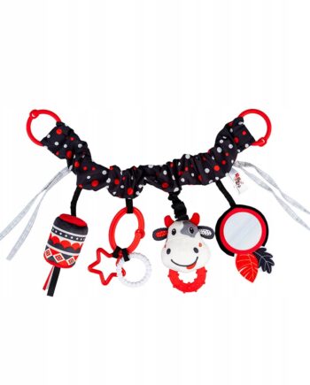 BALIBAZOO ZAWIESZKA SENSORYCZNA DO WÓZKA KONTRASTOWA KROWA 0M+