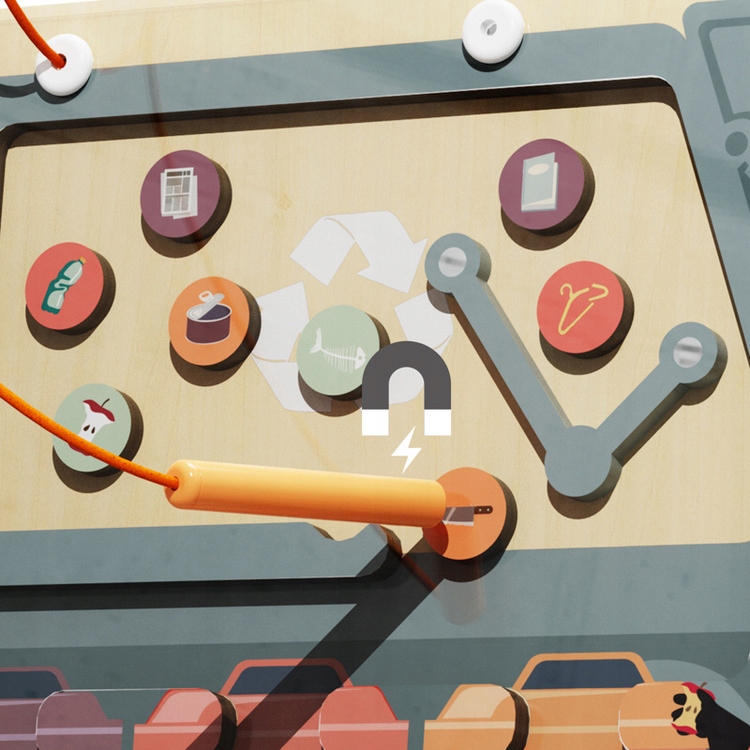 TOPBRIGHT ZABAWKA UKŁADANKA MAGNETYCZNA SEGREGOWANIE ŚMIECI 36M+