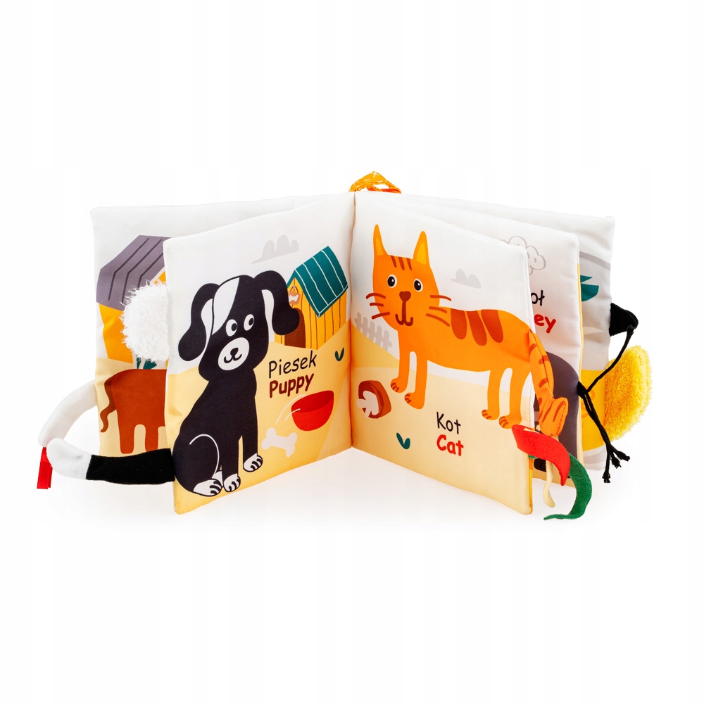 JOLLY BABY KSIĄŻECZKA SENSORYCZNA MIESZKAŃCY FARMY MATERIAŁOWA 0M+