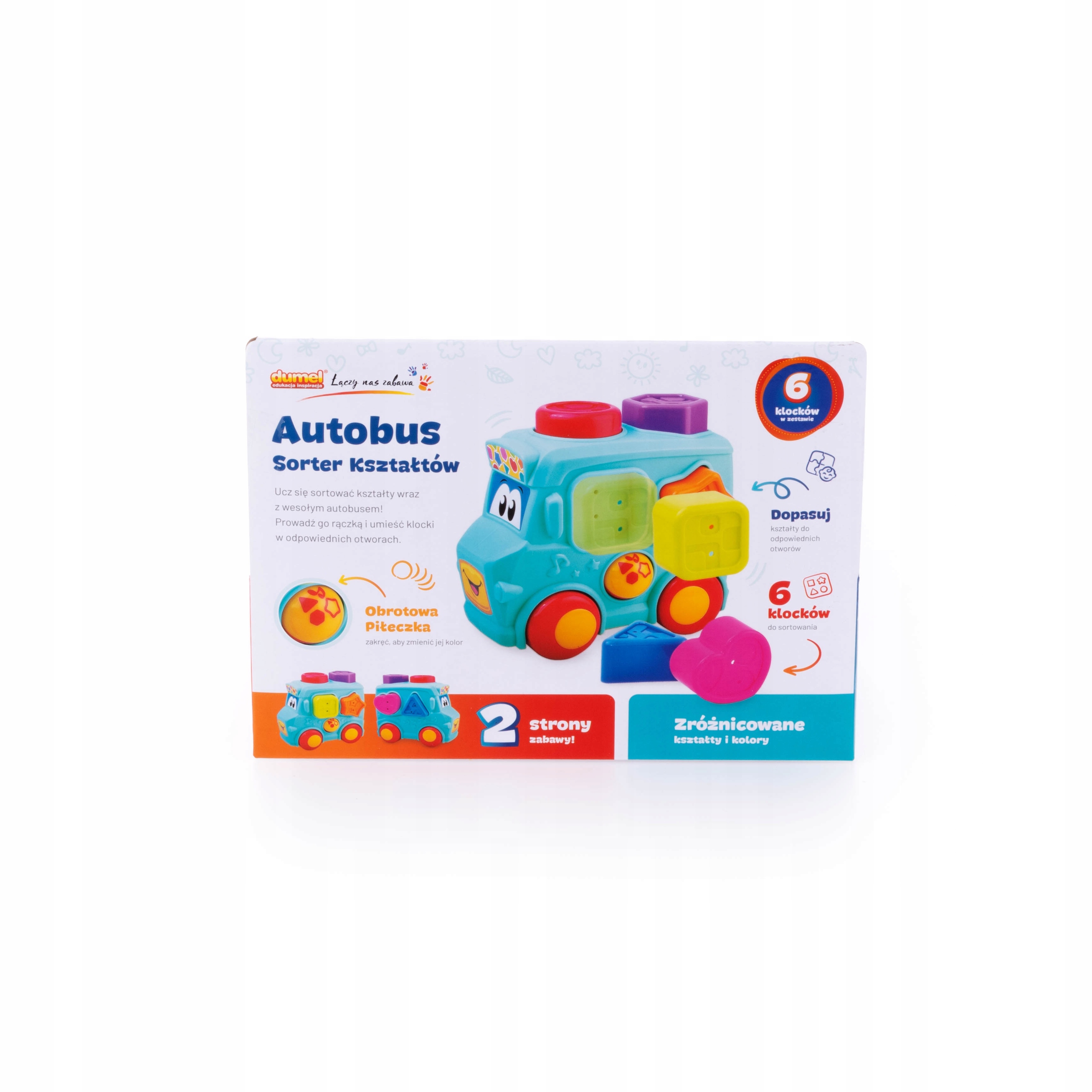 DUMEL SAMOCHÓD AUTOBUS SORTER KSZTAŁTÓW 12M+