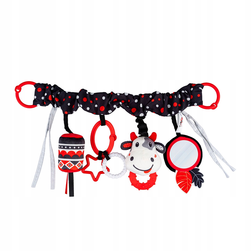 BALIBAZOO ZAWIESZKA SENSORYCZNA DO WÓZKA KONTRASTOWA KROWA 0M+