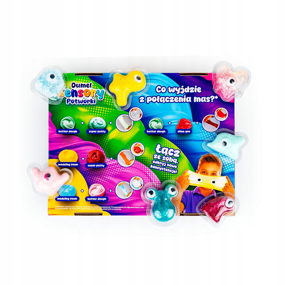 DUMEL ZESTAW KREATYWNY SENSORY KOLOROWE POTWORKI 4+