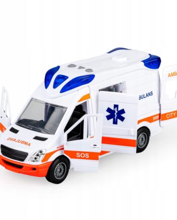 DUMEL FLOTA SAMOCHÓD AMBULANS NA BATERIE ŚWIATŁA ODGŁOSY