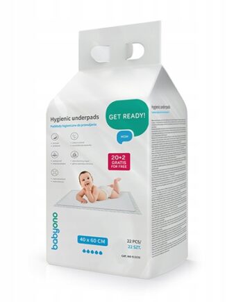 BABYONO PODKŁADY HIGIENICZNE DO PRZEWIJANIA 40x60 20 + 2 GRATIS