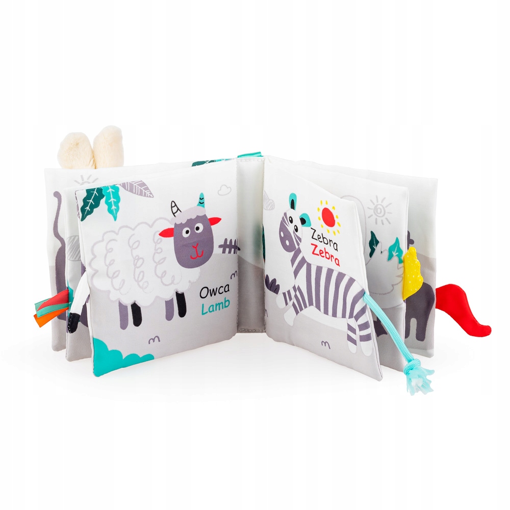 JOLLY BABY KSIĄŻKA KSIĄŻECZKA SENSORYCZNA ZWIERZĄTKA Z FARMY 0M+