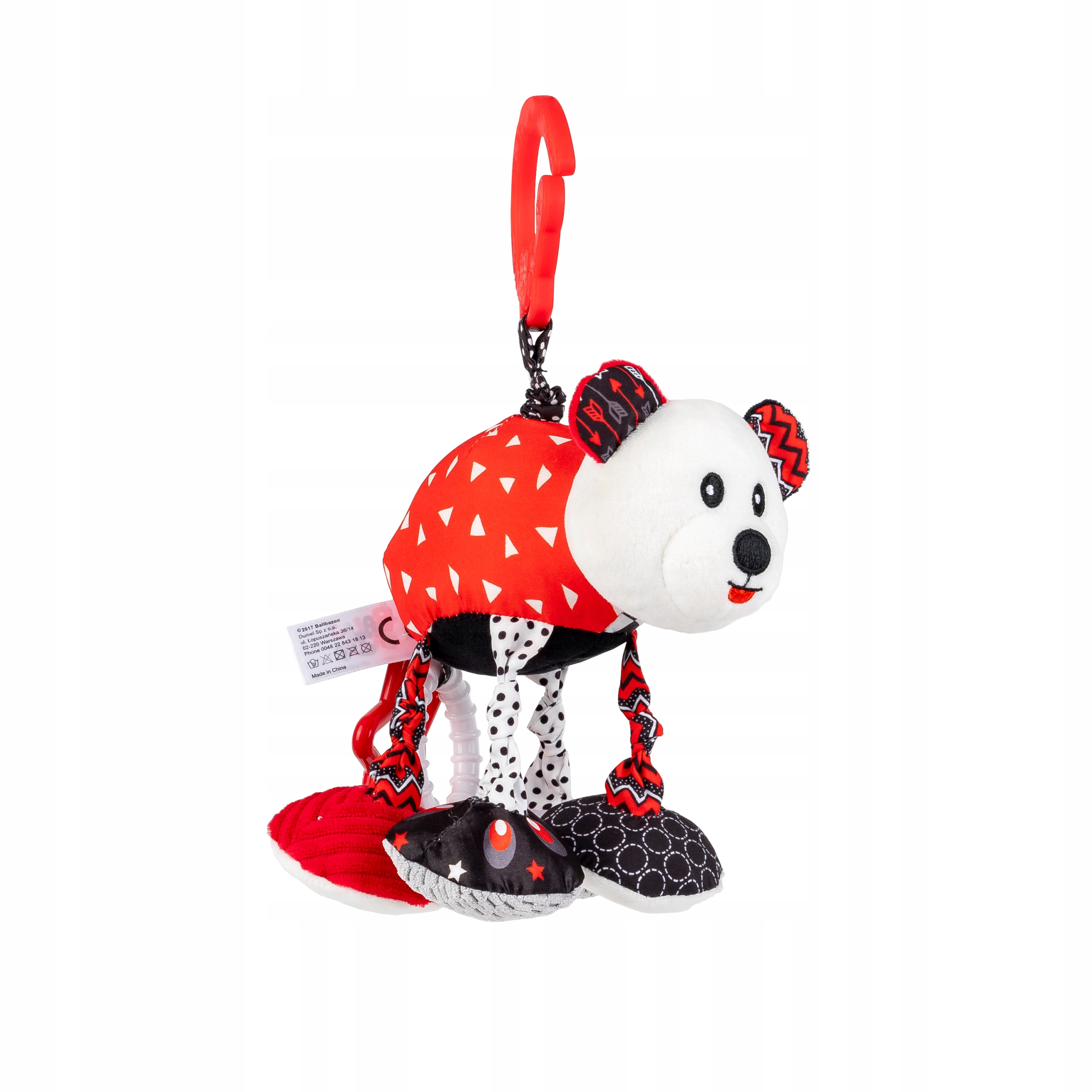 BALIBAZOO ZAWIESZKA SENSORYCZNA KONTRASTOWA MIŚ JACUŚ Z WIBRACJĄ 0M+