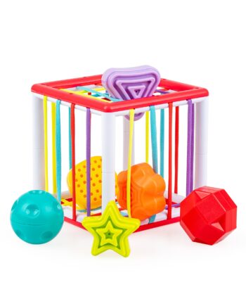 TULIFUN KOSTKA Z ELASTYCZNYMI ŚCIANKAMI PEŁNA KSZTAŁTÓW 6 KLOCKÓW 6M+