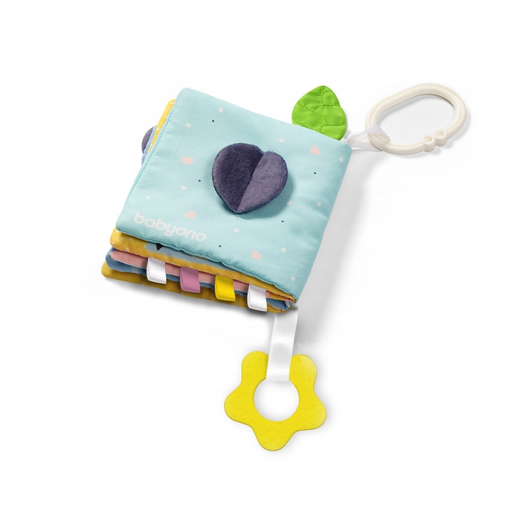 BABYONO KSIĄŻECZKA KSIĄŻKA SENSORYCZNA Z ZAWIESZKĄ MY LIFE 0M+