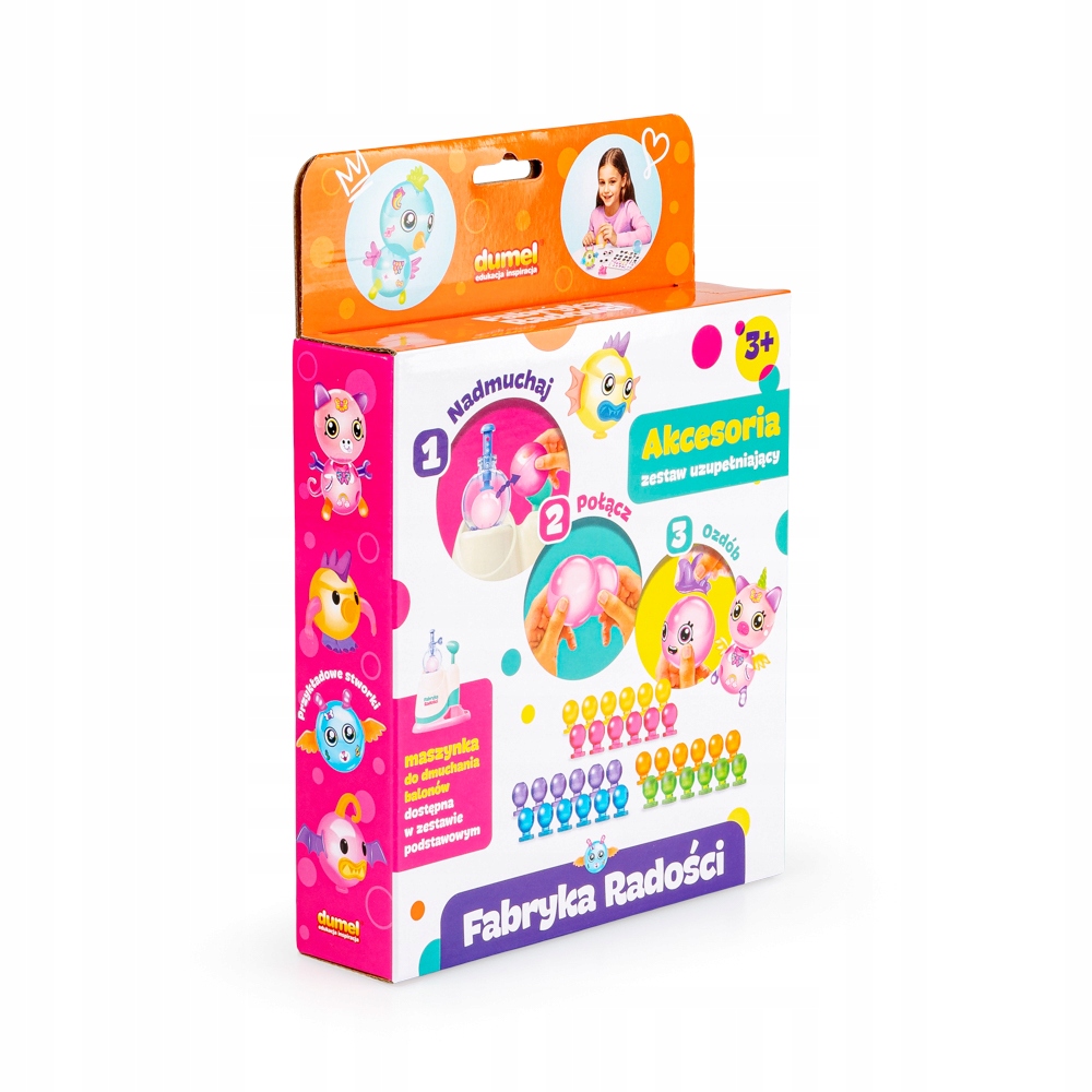 DUMEL FABRYKA RADOŚCI AKCESORIA BALONOWE STWORKI 162 ELEMENTÓW 3+