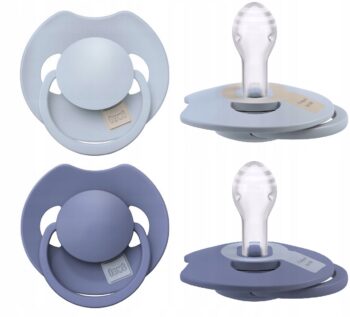 LOVI SMOCZEK DYNAMICZNY SILIKON PRIME W ETUI 6-18M BABY BLUE/BLUE 2 SZTUKI