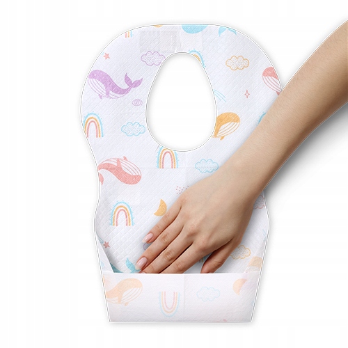 BABYONO ŚLINIAK JEDNORAZOWY Z KIESZONKĄ MIĘKKI 10 SZTUK