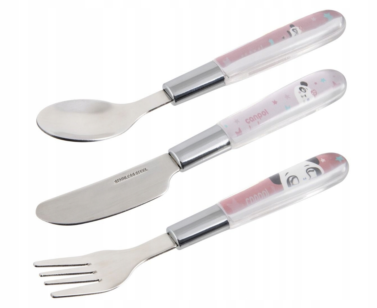 CANPOL SZTUĆCE ZESTAW ZE STALI NIERDZEWNEJ BEZPIECZNE EXOTIC METALOWE RÓŻ