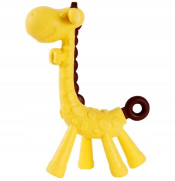 BOCIOLAND GRYZAK SILIKONOWY ŻYRAFA ŻÓŁTO-BRĄZOWA NA ZĄBKOWANIE